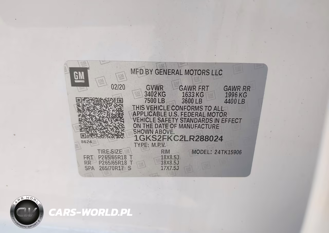 2020 GMC Yukon Xl 4Wd Sle VIN:1GKS2FKC2LR288024 - 9
