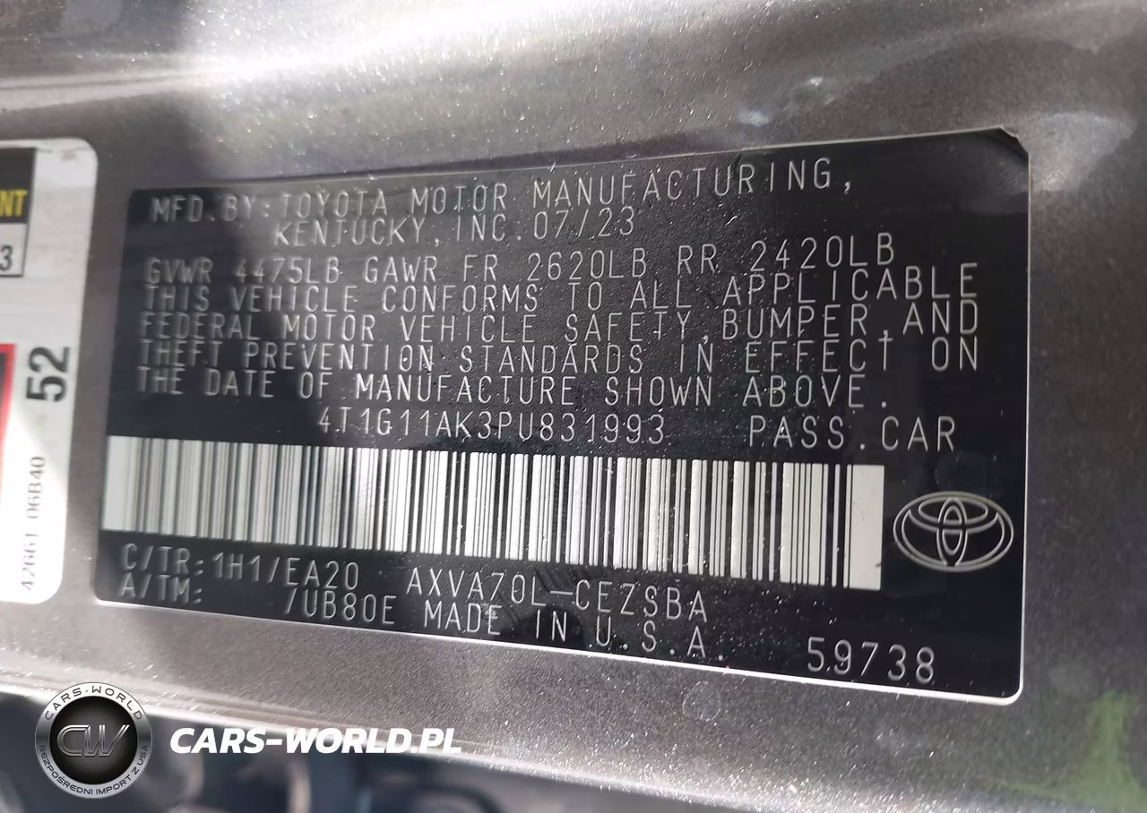 2023 Toyota Camry Se VIN:4T1G11AK3PU831993 - 9