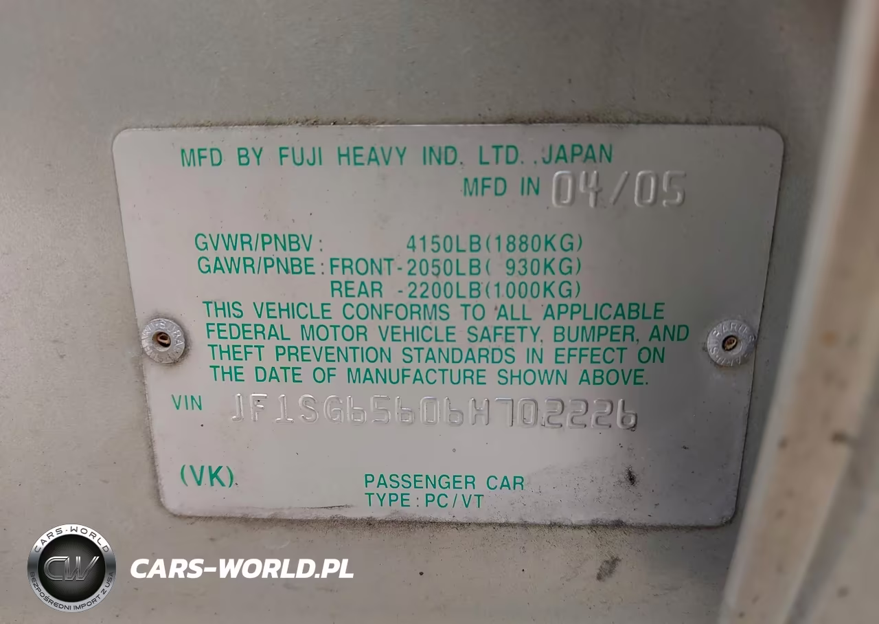 2006 Subaru Forester 2.5X VIN:JF1SG65606H702226 - 9