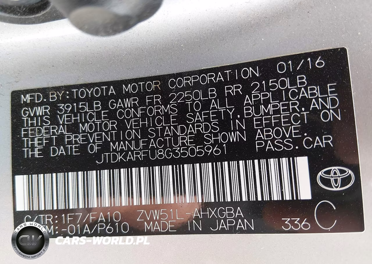 2016 Toyota Prius Three VIN:JTDKARFU8G3505961 - 9