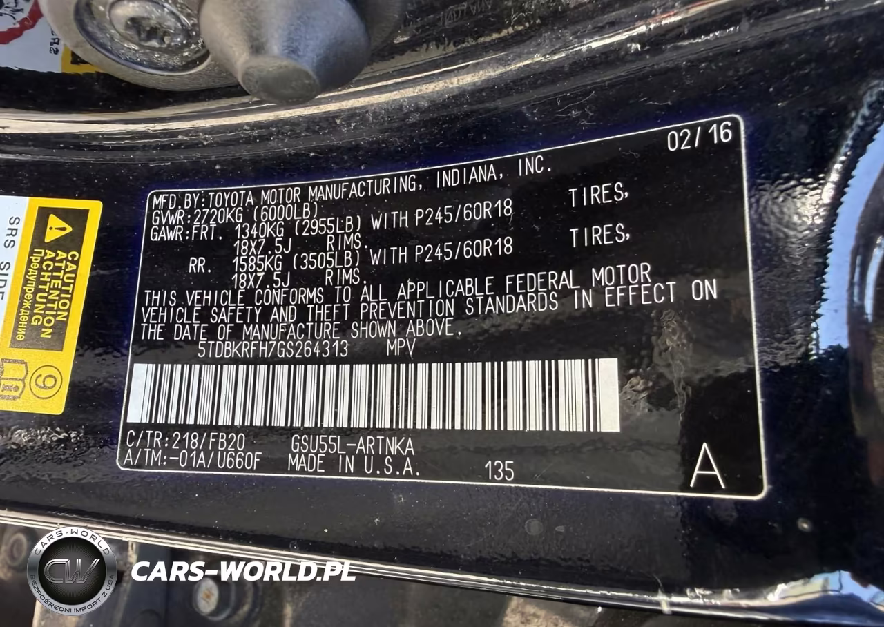 2016 Toyota Highlander Le V6 VIN:5TDBKRFH7GS264313 - 9