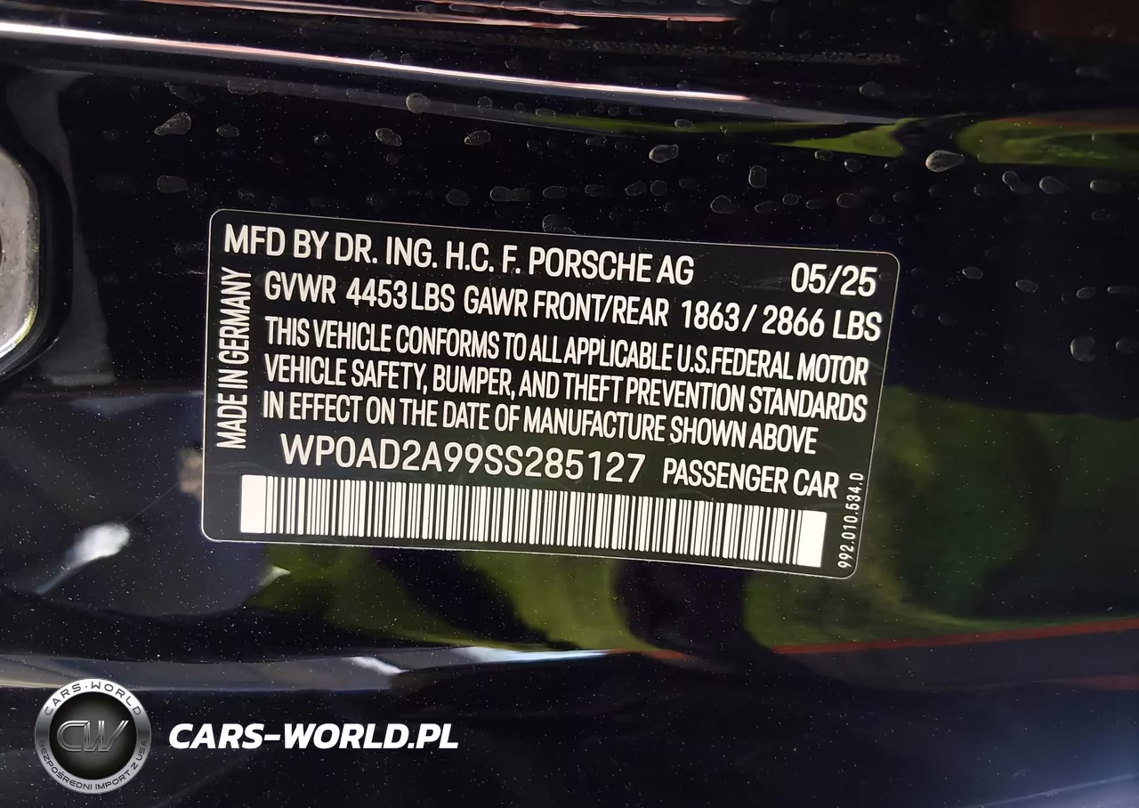 2025 Porsche 911 Turbo 50 Years-Turbo Cabriolet-Turbo S Cabriolet VIN:WP0AD2A99SS285127 - 9