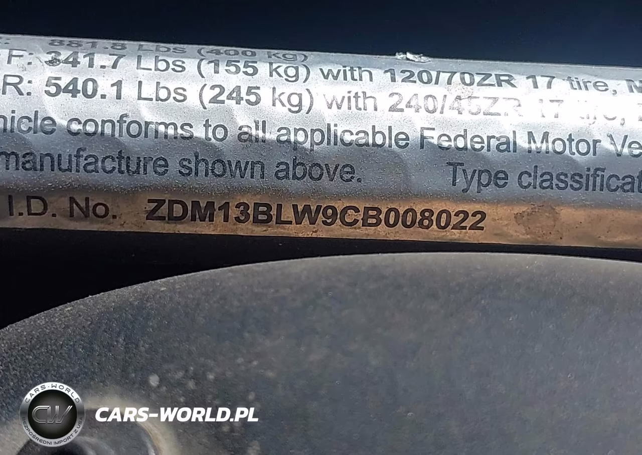2012 Ducati Diavel VIN:ZDM13BLW9CB008022 - 10