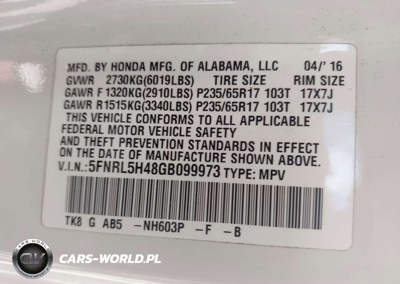 2016 Honda Odyssey Ex VIN:5FNRL5H48GB099973 - 9