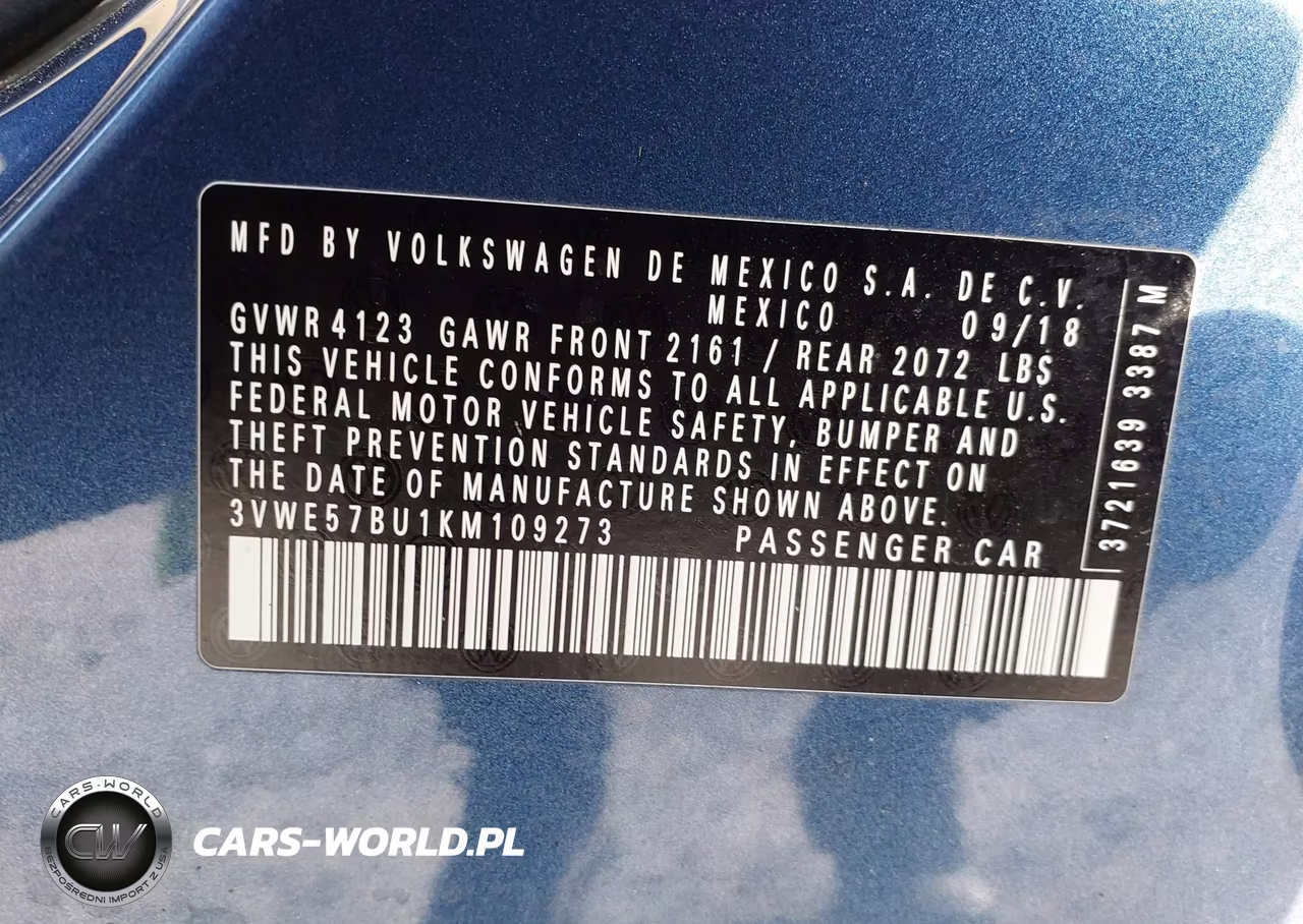 2019 Volkswagen Jetta 1.4T Sel VIN:3VWE57BU1KM109273 - 9
