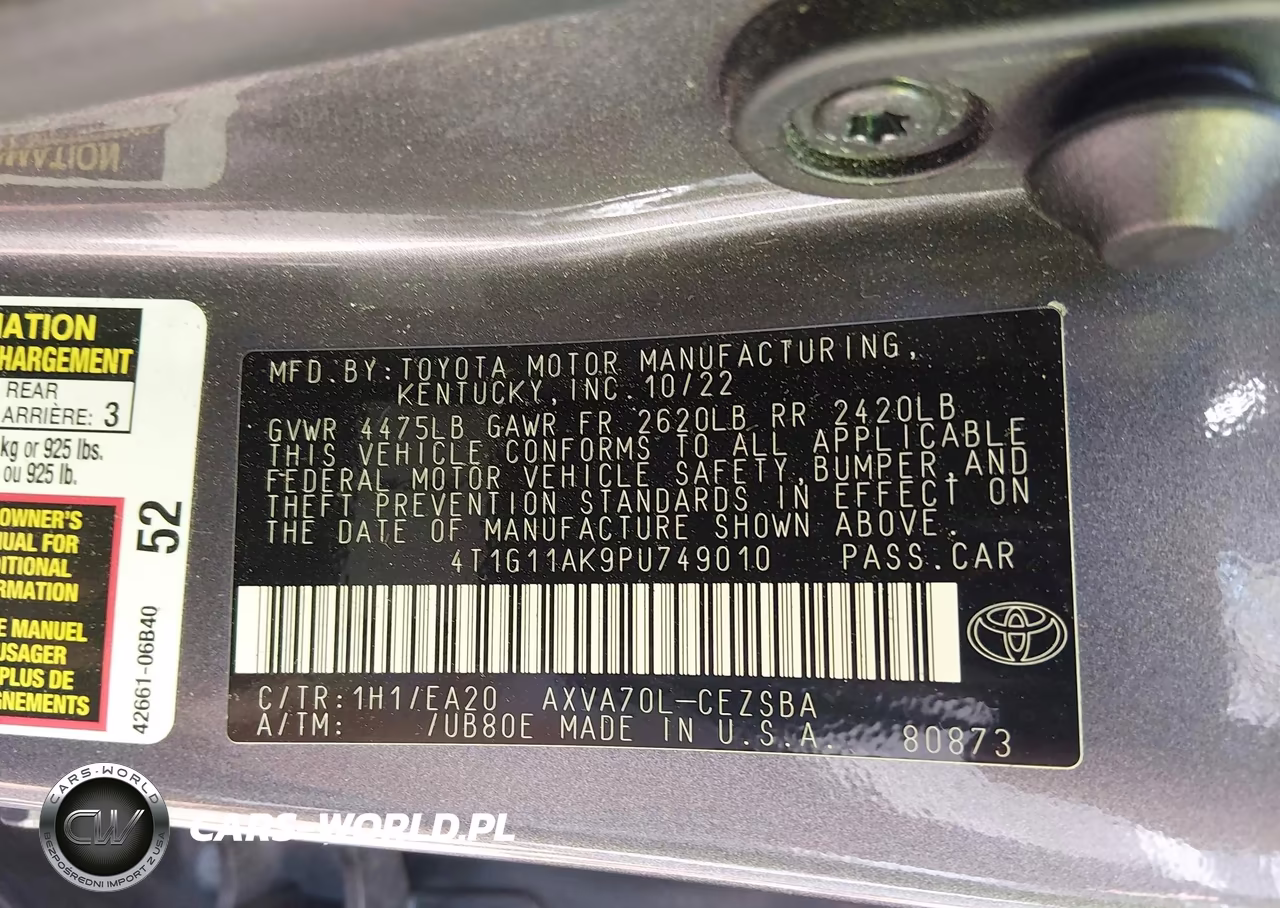 2023 Toyota Camry Se VIN:4T1G11AK9PU749010 - 9