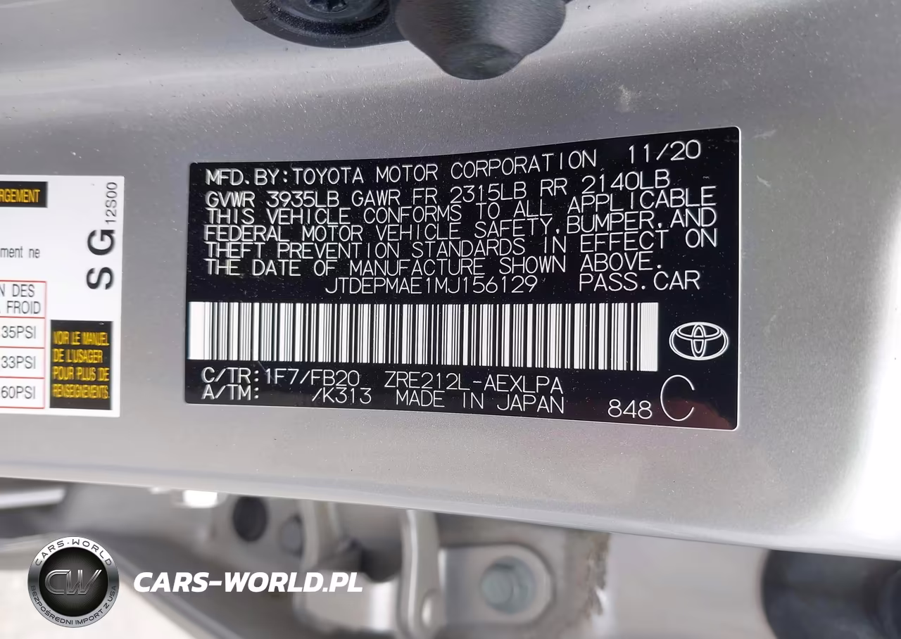 2021 Toyota Corolla Le VIN:JTDEPMAE1MJ156129 - 9