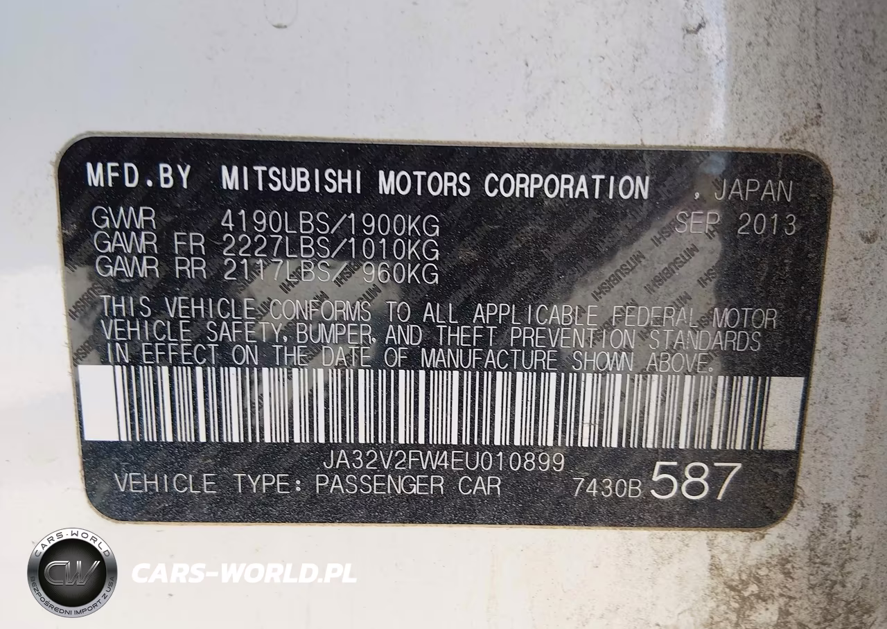 2014 Mitsubishi Lancer Se VIN:JA32V2FW4EU010899 - 9