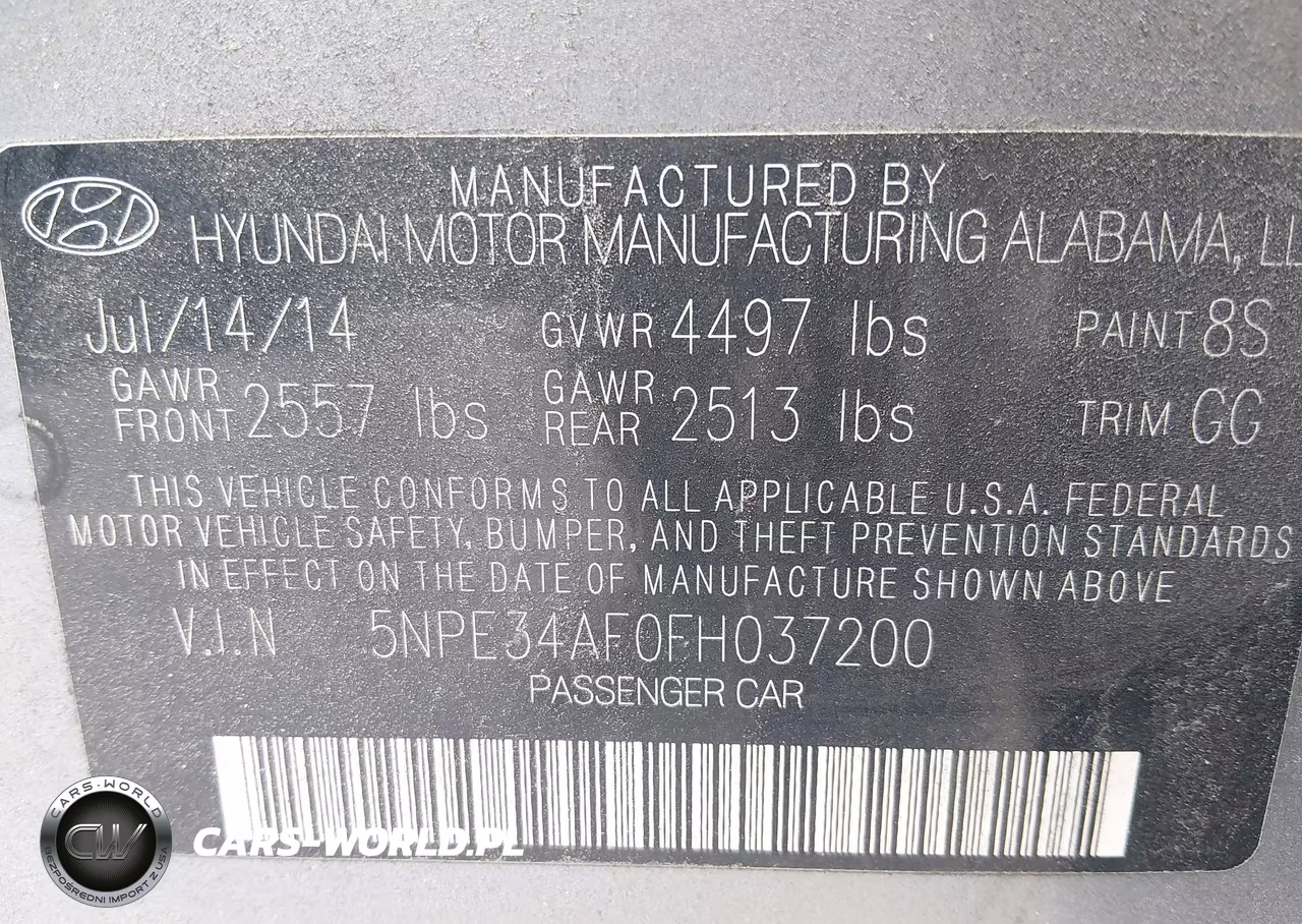 2015 Hyundai Sonata Limited VIN:5NPE34AF0FH037200 - 9