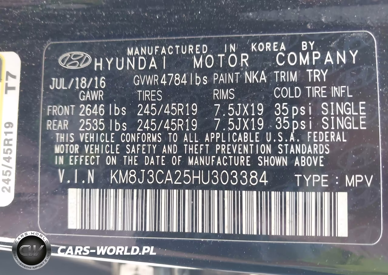 2017 Hyundai Tucson Limited VIN:KM8J3CA25HU303384 - 9