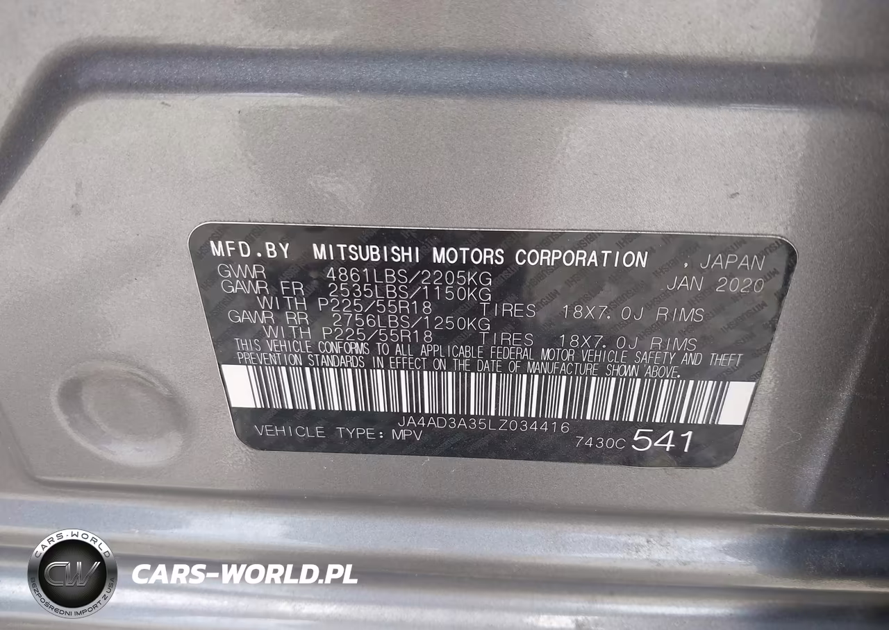 2020 Mitsubishi Outlander Le 2.4-Se 2.4-Sel 2.4-Sp 2.4 VIN:JA4AD3A35LZ034416 - 9