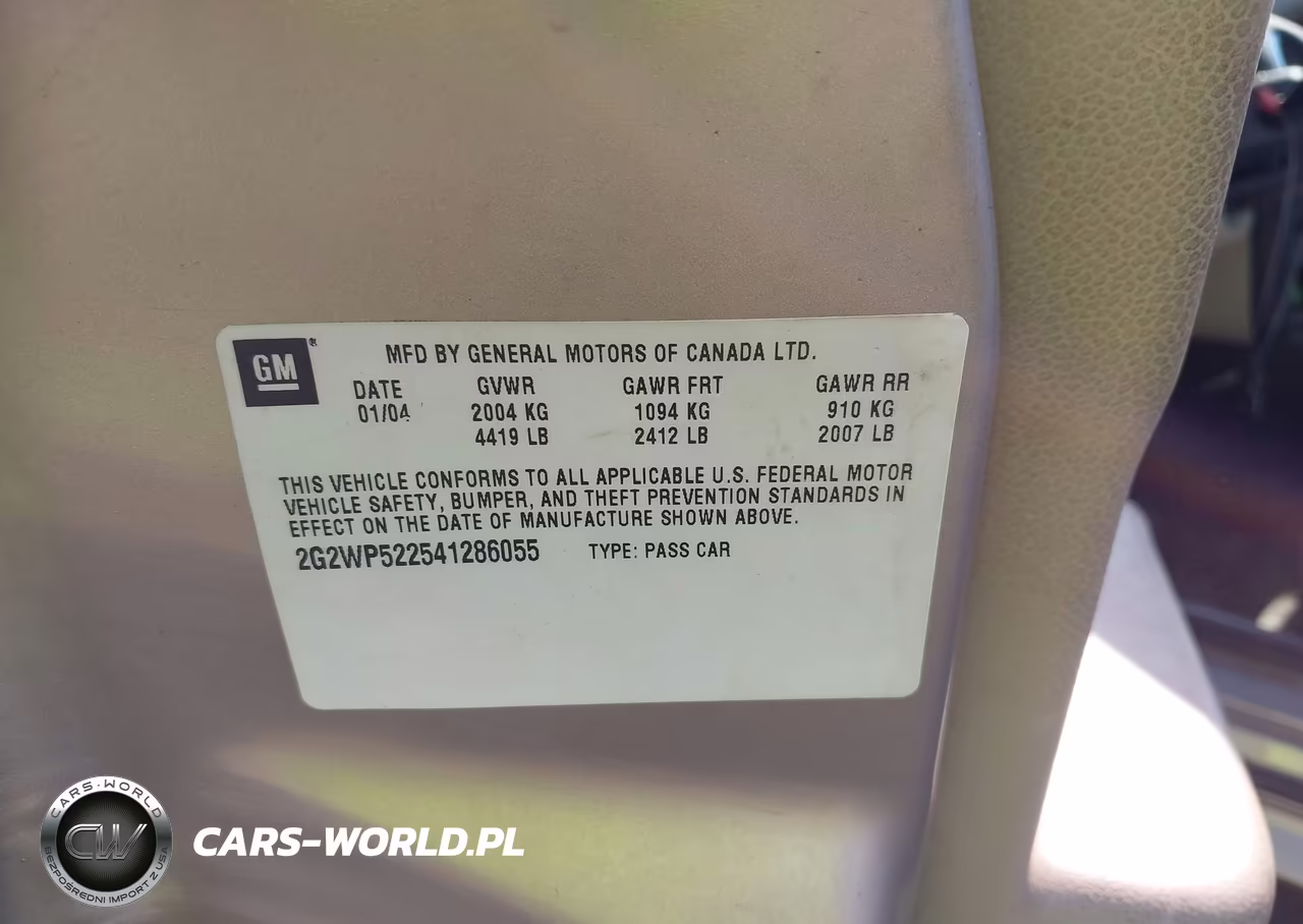 2004 Pontiac Grand Prix Gt1 VIN:2G2WP522541286055 - 9