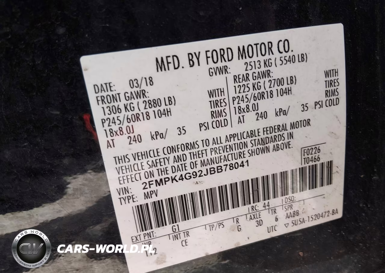 2018 Ford Edge Se VIN:2FMPK4G92JBB78041 - 9