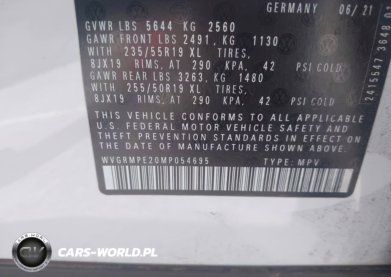2021 Volkswagen Id.4 Pro VIN:WVGRMPE20MP054695 - 9
