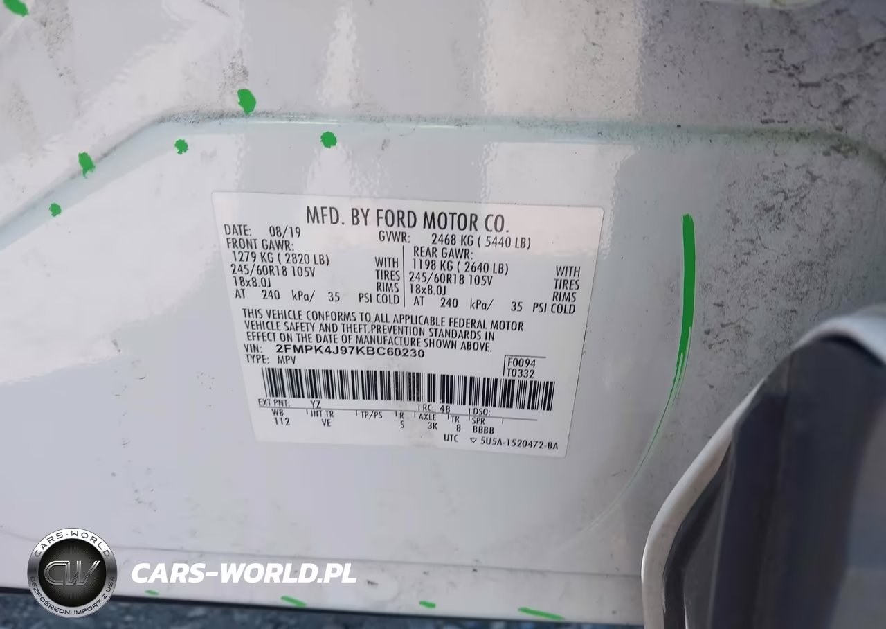2019 Ford Edge Sel VIN:2FMPK4J97KBC60230 - 9