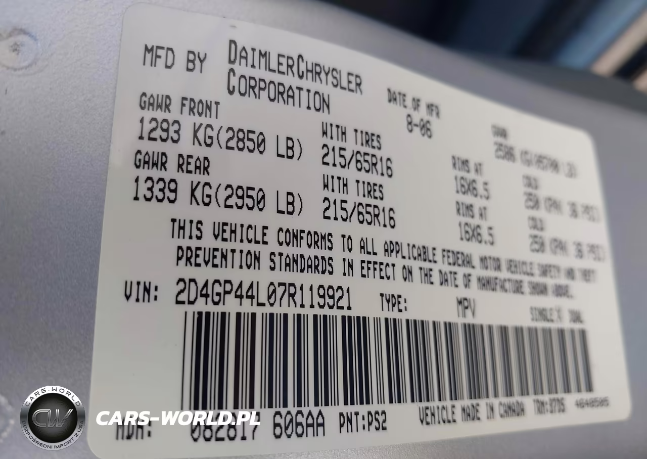 2007 Dodge Grand Caravan Sxt VIN:2D4GP44L07R119921 - 9