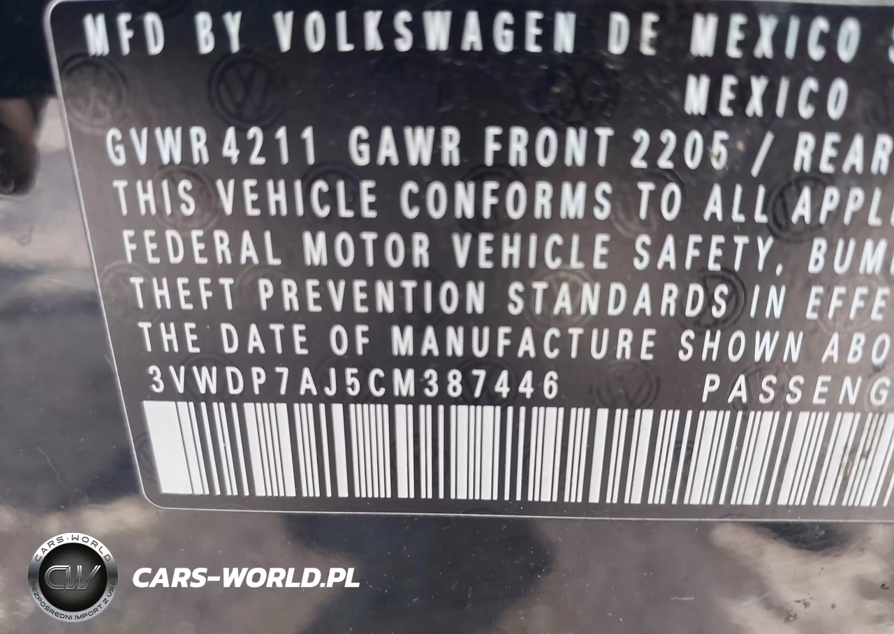 2012 Volkswagen Jetta 2.5L Se VIN:3VWDP7AJ5CM387446 - 9