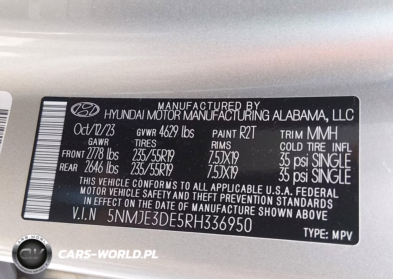 2024 Hyundai Tucson Limited VIN:5NMJE3DE5RH336950 - 9