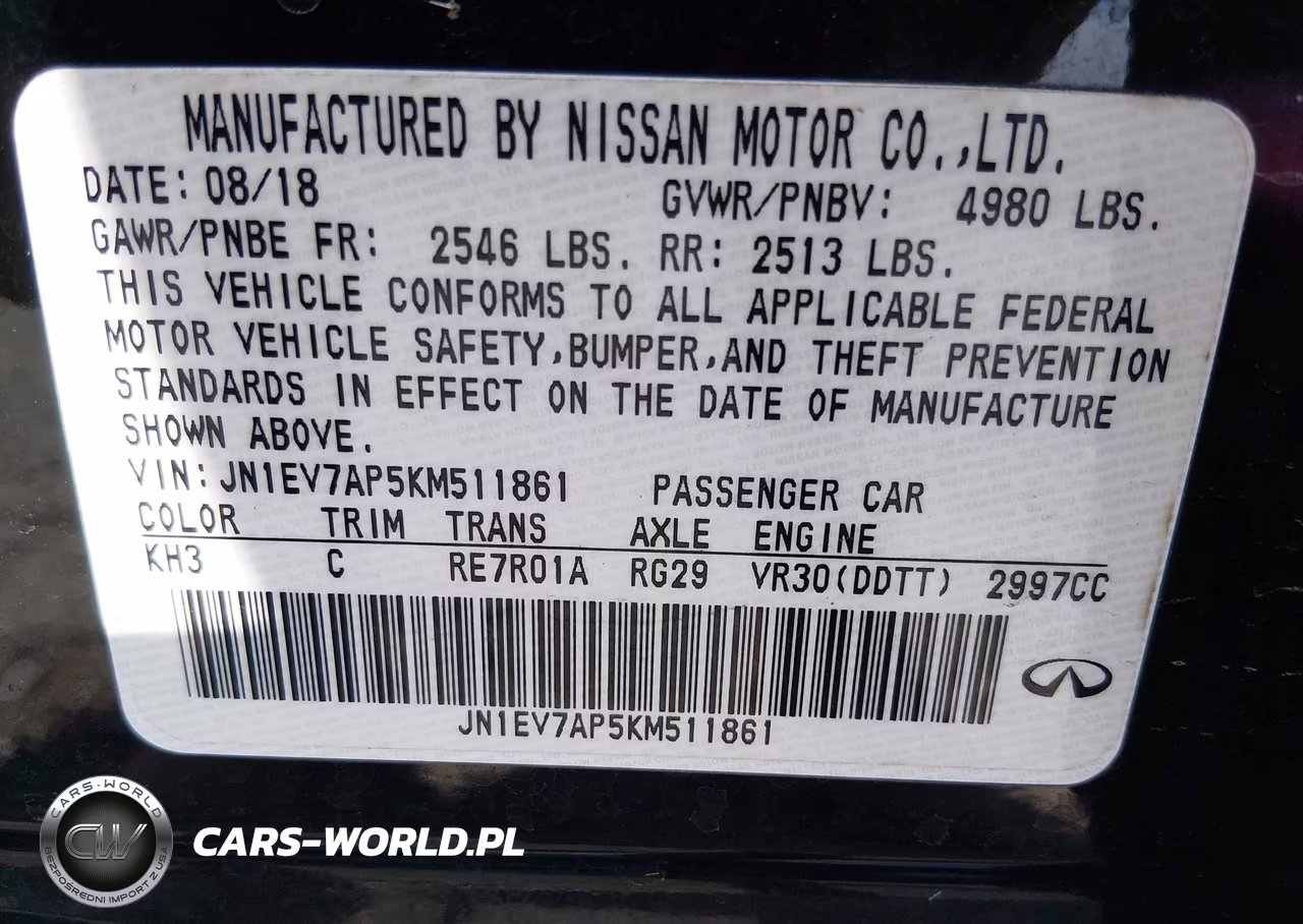 2019 Infiniti Q50 3.0T Luxe VIN:JN1EV7AP5KM511861 - 9