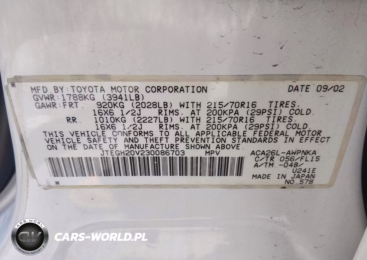 2003 Toyota Rav4 VIN:JTEGH20V230086703 - 9