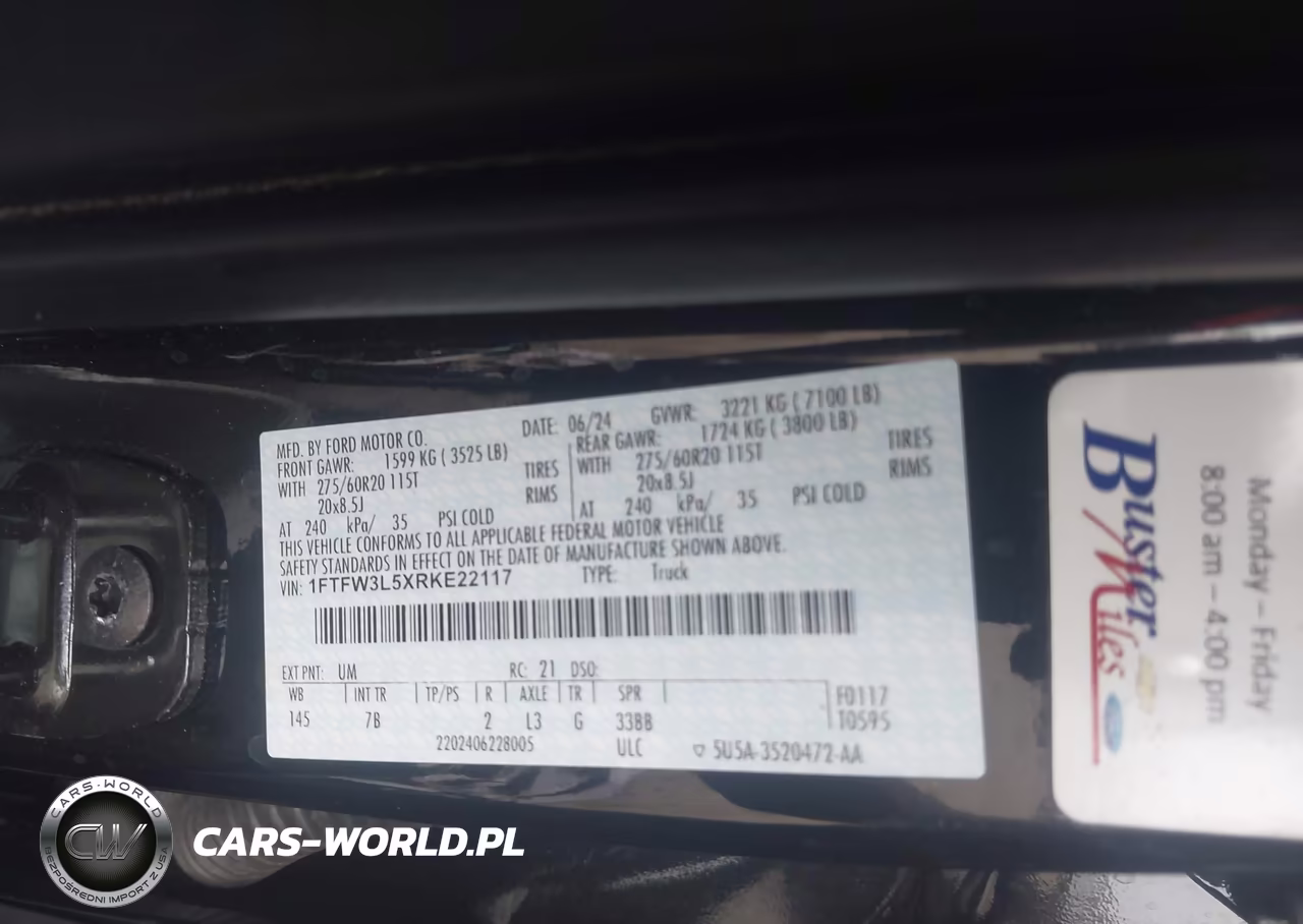 2024 Ford F-150 Xlt VIN:1FTFW3L5XRKE22117 - 9