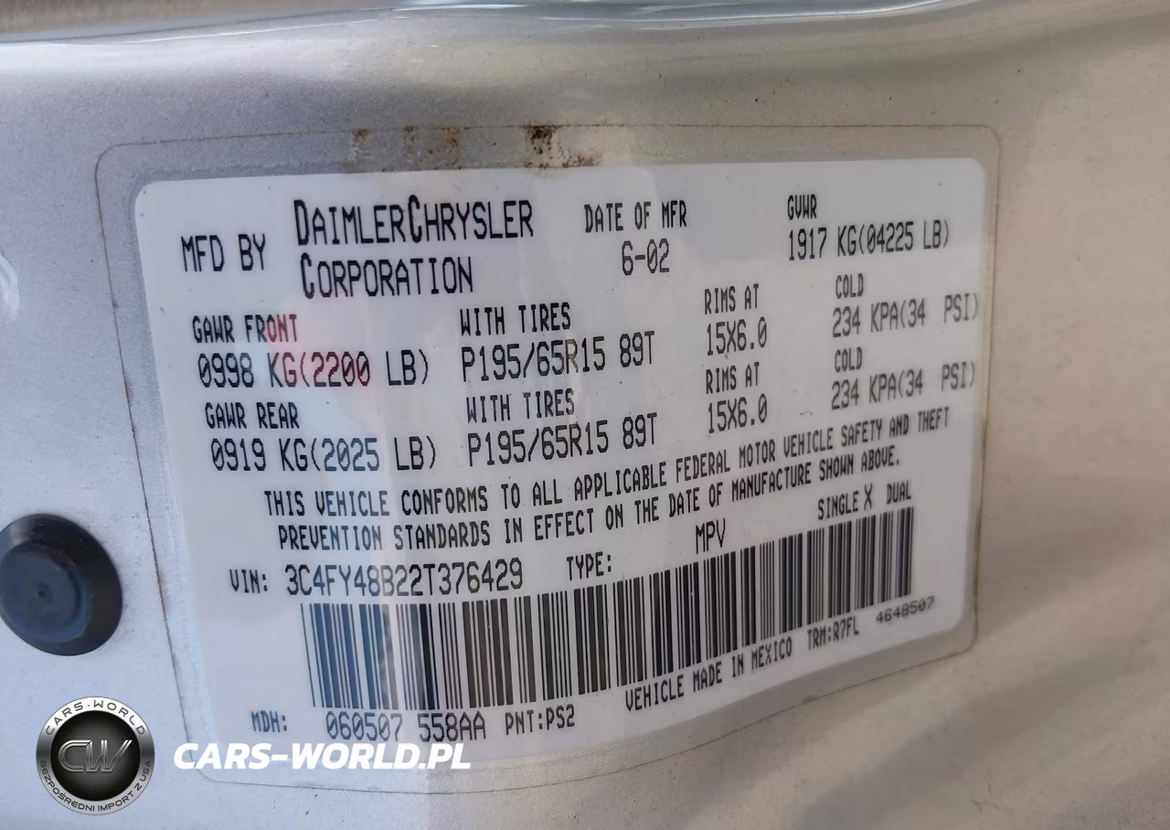 2002 Chrysler Pt Cruiser VIN:3C4FY48B22T376429 - 9