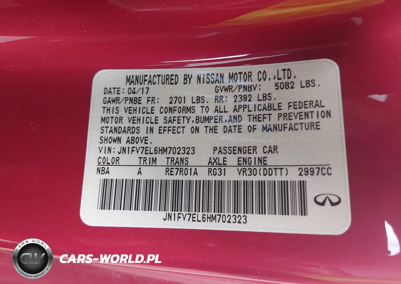 2017 Infiniti Q60 3.0T Red Sport 400 VIN:JN1FV7EL6HM702323 - 9