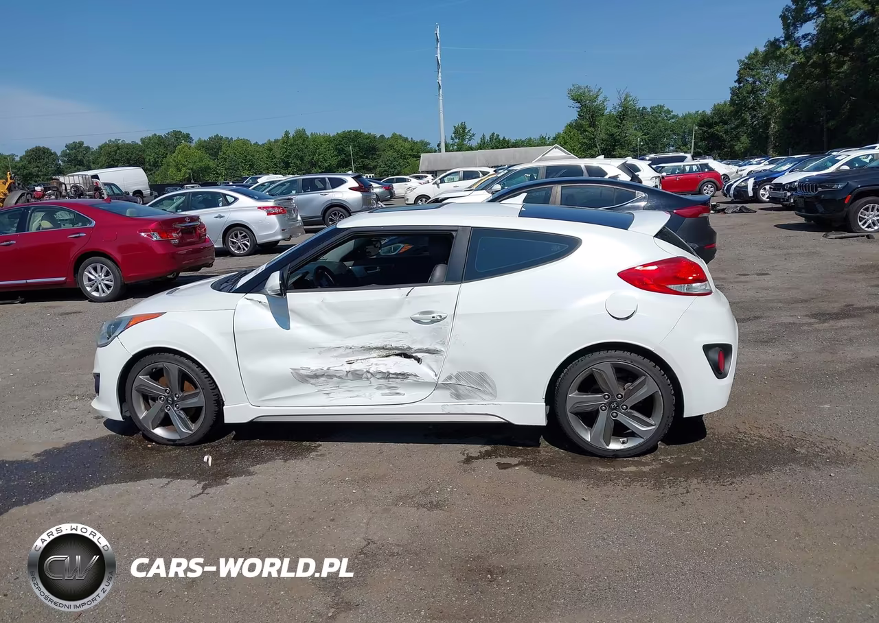 2013 Hyundai Veloster Turbo W-Blue VIN:KMHTC6AEXDU136129 - 14