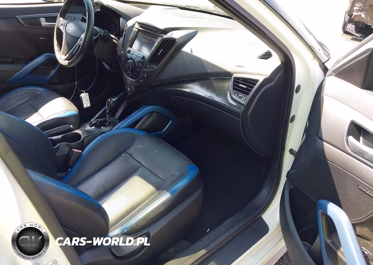 2013 Hyundai Veloster Turbo W-Blue VIN:KMHTC6AEXDU136129 - 5