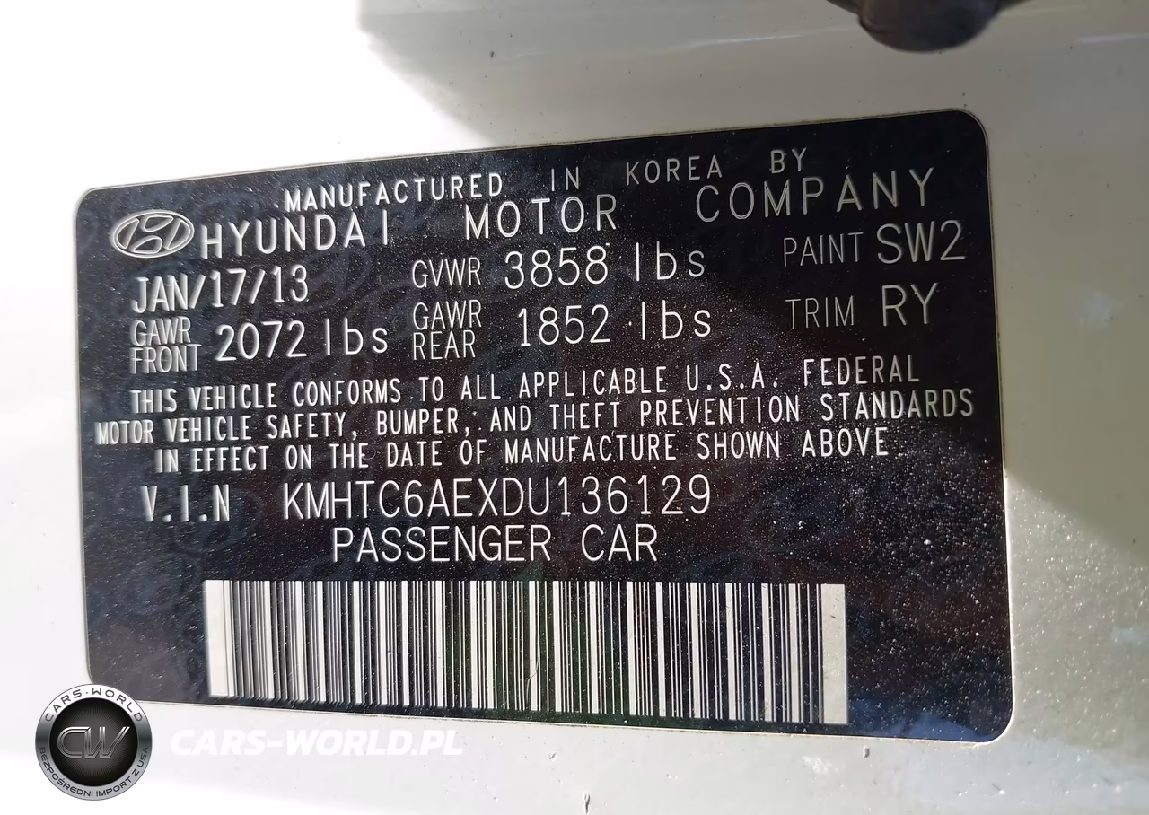 2013 Hyundai Veloster Turbo W-Blue VIN:KMHTC6AEXDU136129 - 9