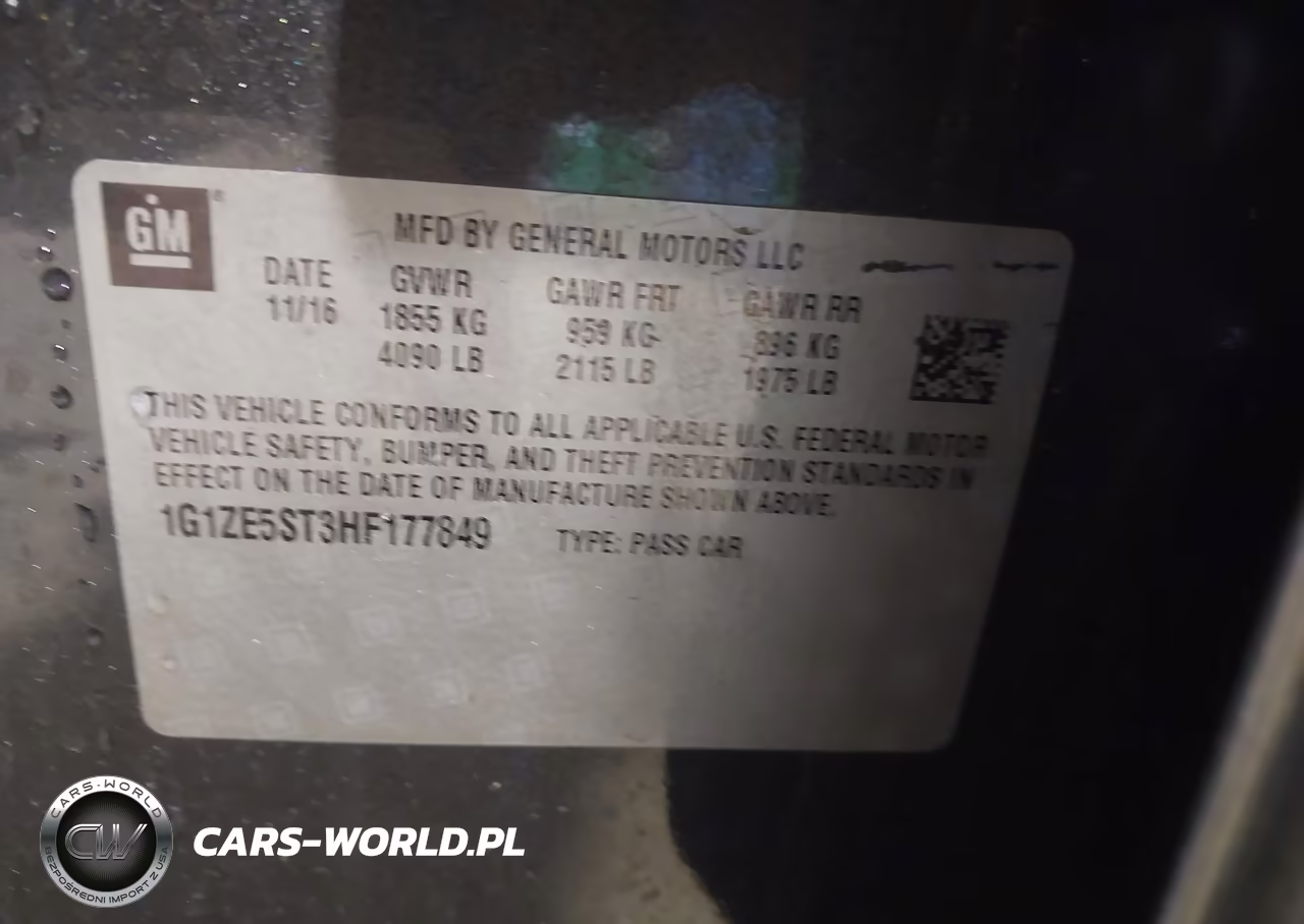 2017 Chevrolet Malibu 1Lt VIN:1G1ZE5ST3HF177849 - 9