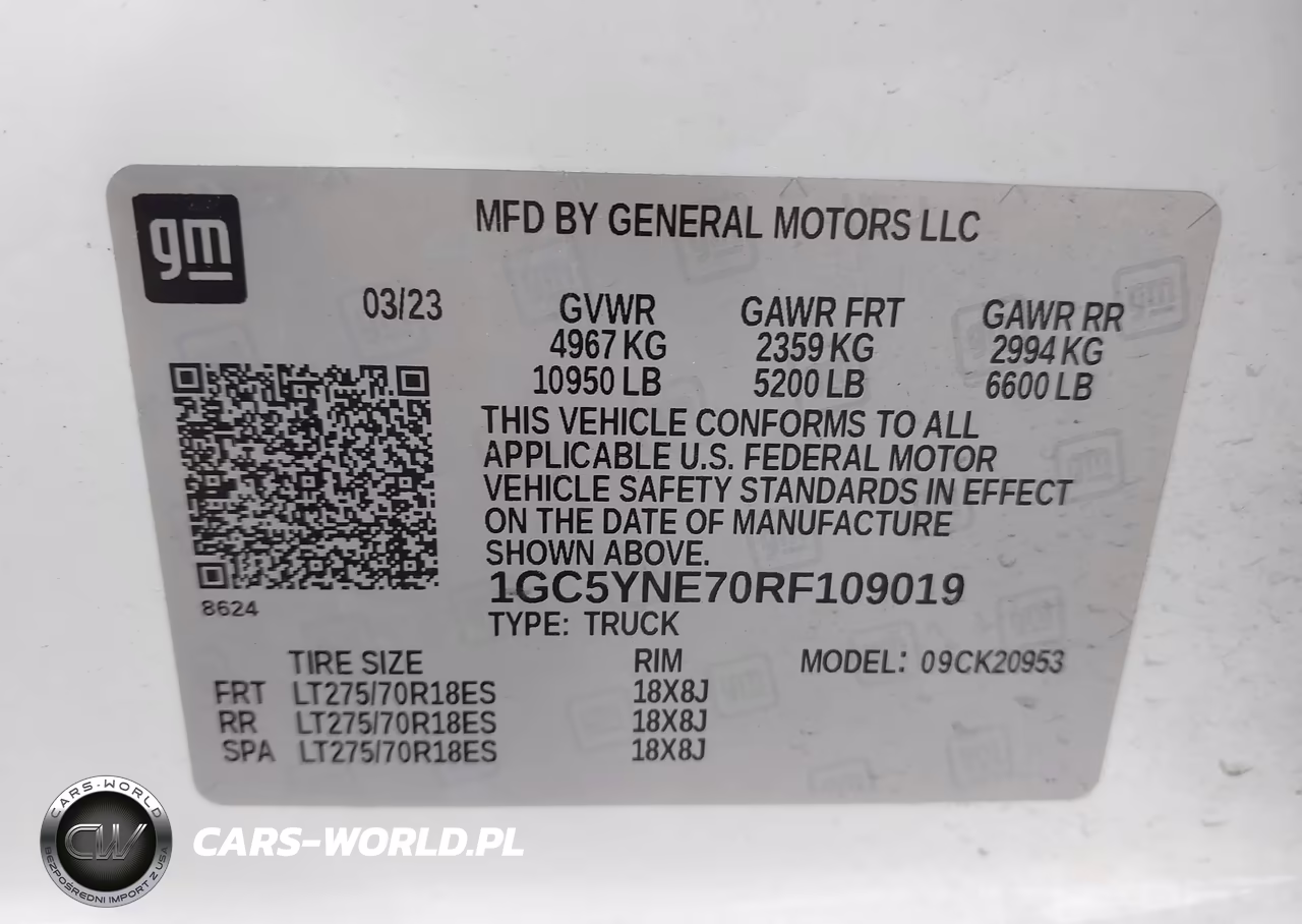 2024 Chevrolet Silverado 2500Hd 4Wd Long Bed Lt VIN:1GC5YNE70RF109019 - 8