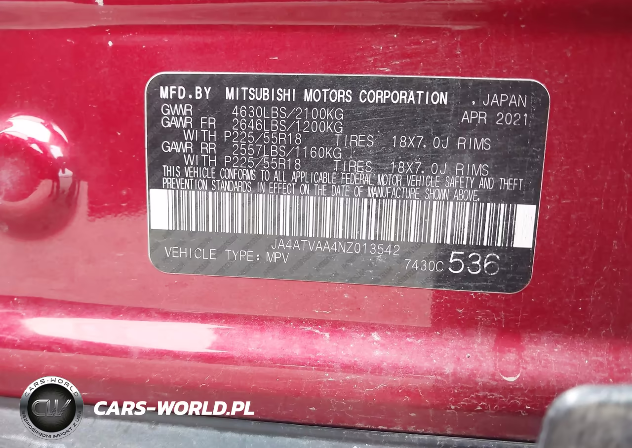 2022 Mitsubishi Eclipse Cross Le S-Awc VIN:JA4ATVAA4NZ013542 - 9
