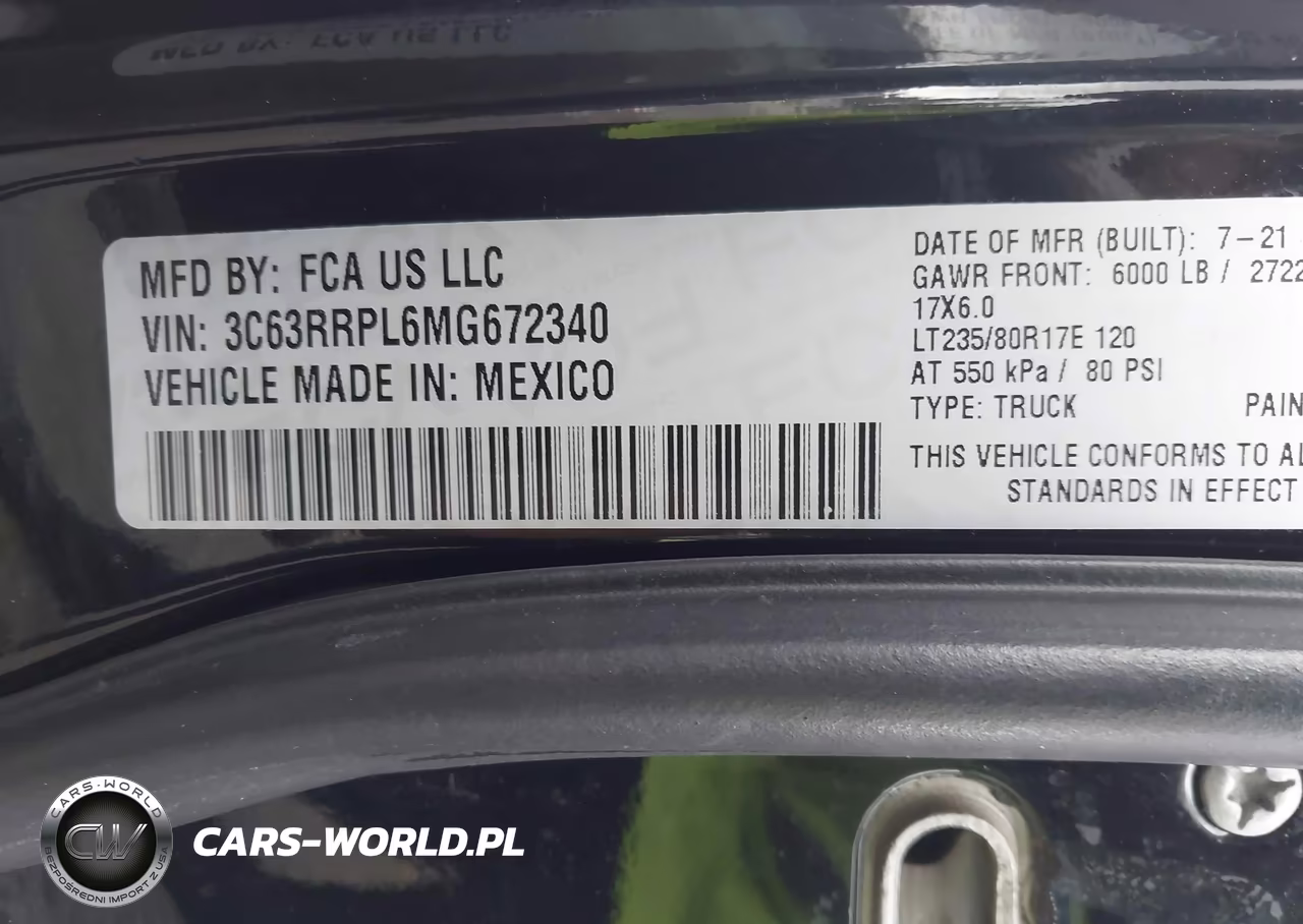 2021 Ram 3500 Limited 4X4 6'4 Box VIN:3C63RRPL6MG672340 - 8