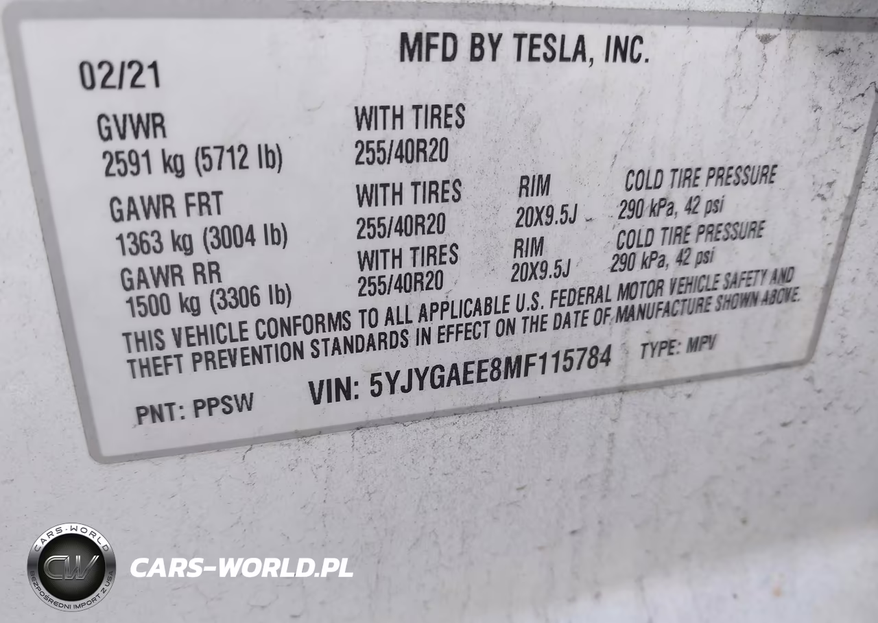 2021 Tesla Model Y Long Range Dual Motor All-Wheel Drive VIN:5YJYGAEE8MF115784 - 8