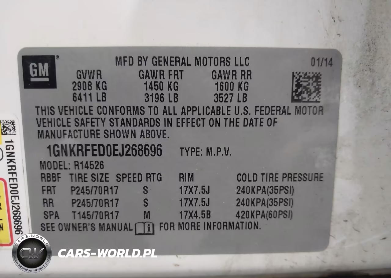 2014 Chevrolet Traverse Ls VIN:1GNKRFED0EJ268696 - 9