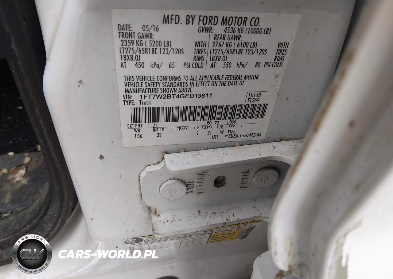 2016 Ford F-250 Xlt VIN:1FT7W2BT4GED13811 - 9