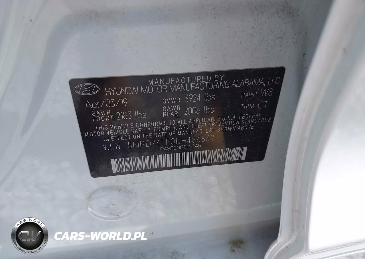 2019 Hyundai Elantra Se VIN:5NPD74LF0KH486562 - 9