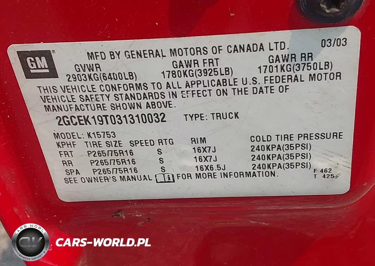 2003 Chevrolet Silverado 1500 Ls VIN:2GCEK19T031310032 - 9