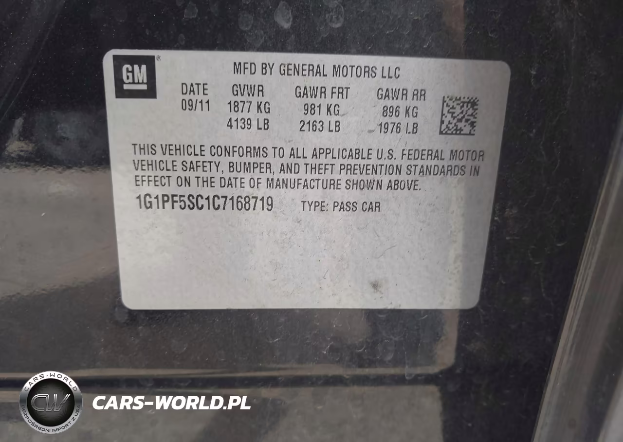 2012 Chevrolet Cruze 1Lt VIN:1G1PF5SC1C7168719 - 9