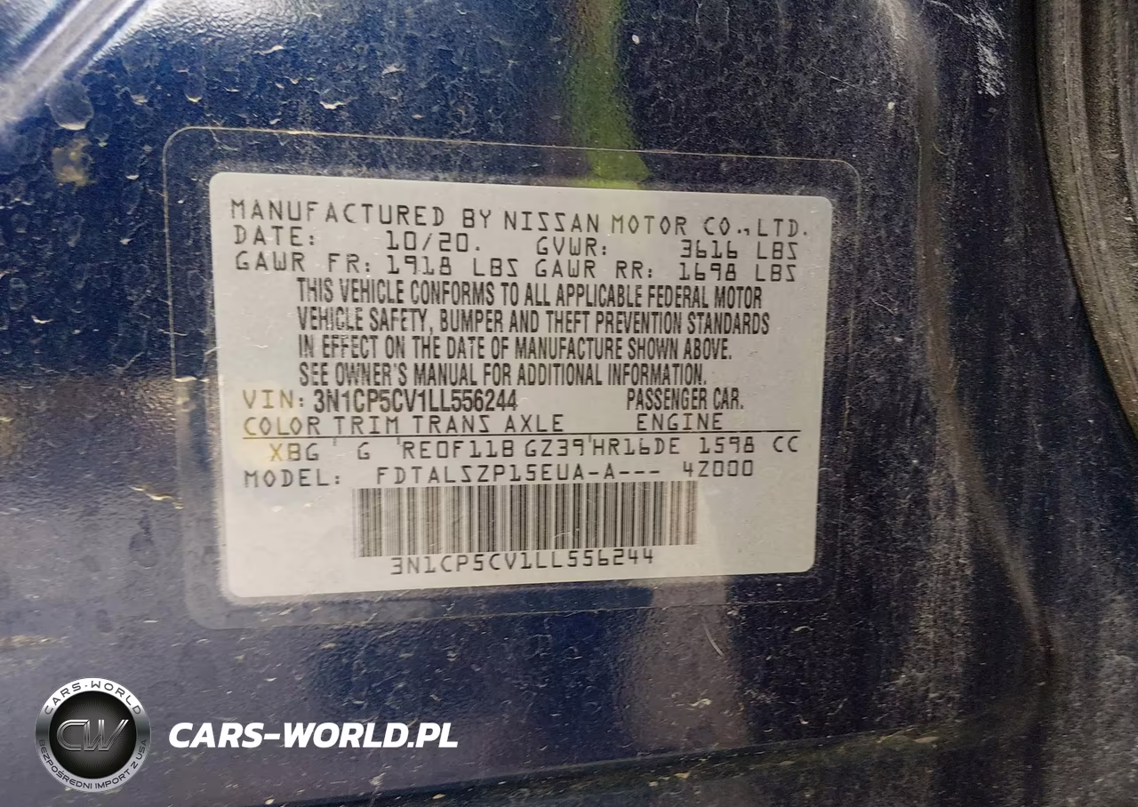 2020 Nissan Kicks Sv Xtronic Cvt VIN:3N1CP5CV1LL556244 - 9