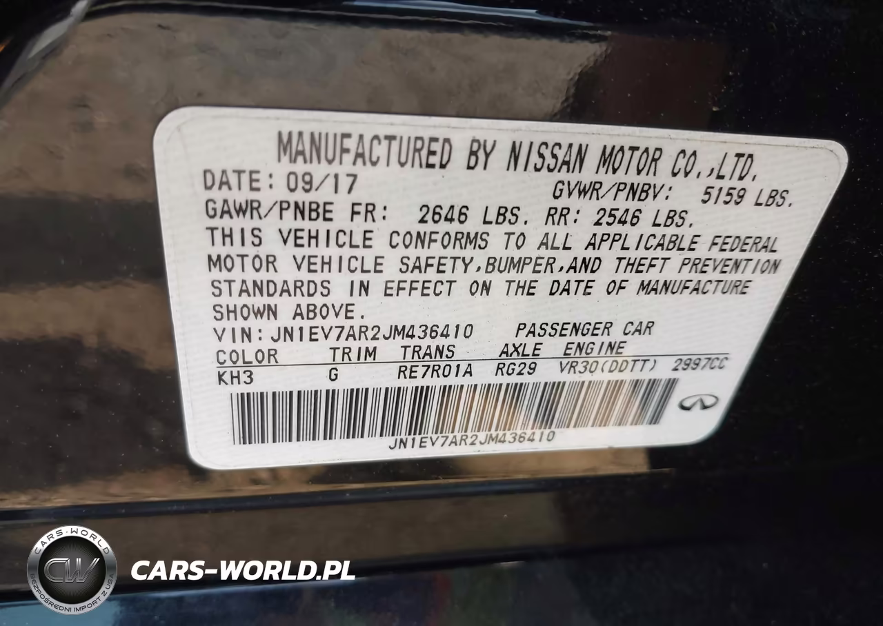 2018 Infiniti Q50 3.0T Sport VIN:JN1EV7AR2JM436410 - 9
