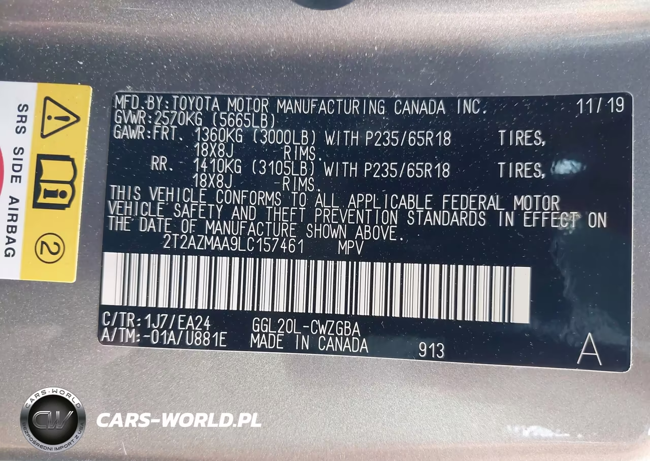2020 Lexus Rx 350 VIN:2T2AZMAA9LC157461 - 9