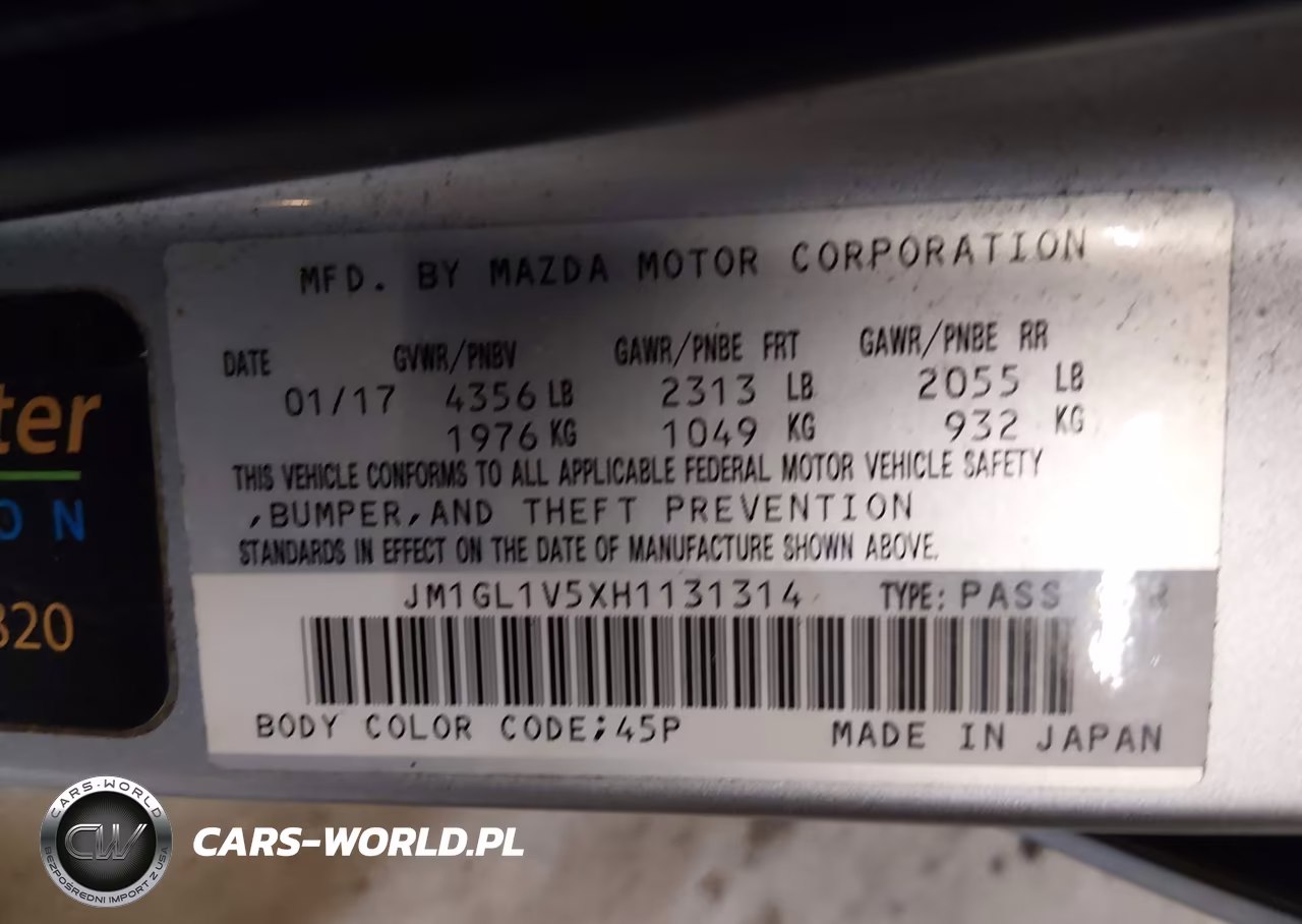 2017 Mazda Mazda6 Touring VIN:JM1GL1V5XH1131314 - 9