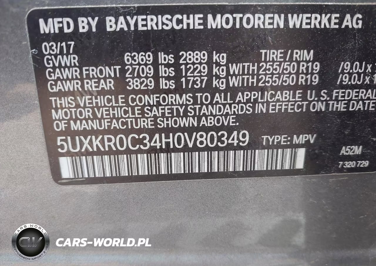 2017 BMW X5 xDrive35I VIN:5UXKR0C34H0V80349 - 9