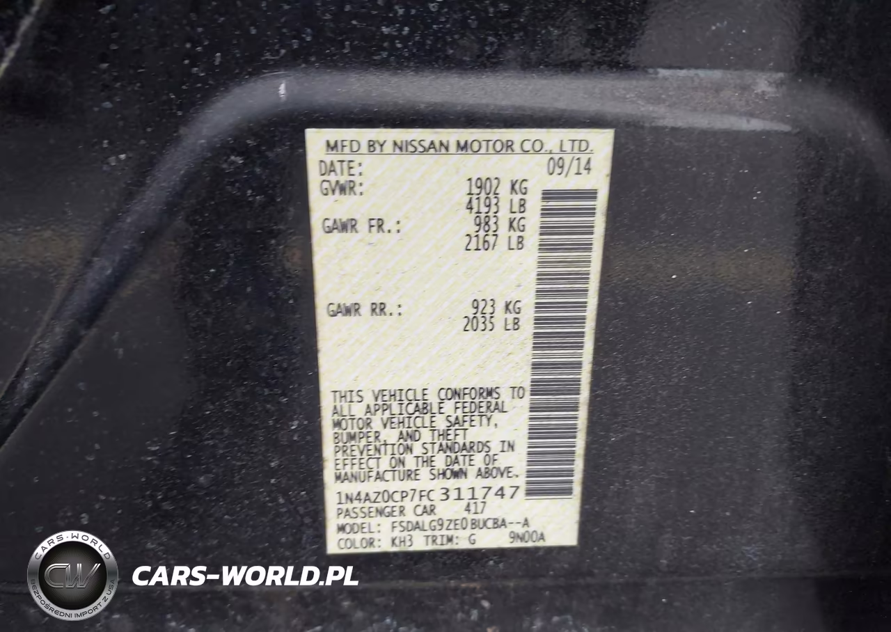 2015 Nissan Leaf Sl VIN:1N4AZ0CP7FC311747 - 9