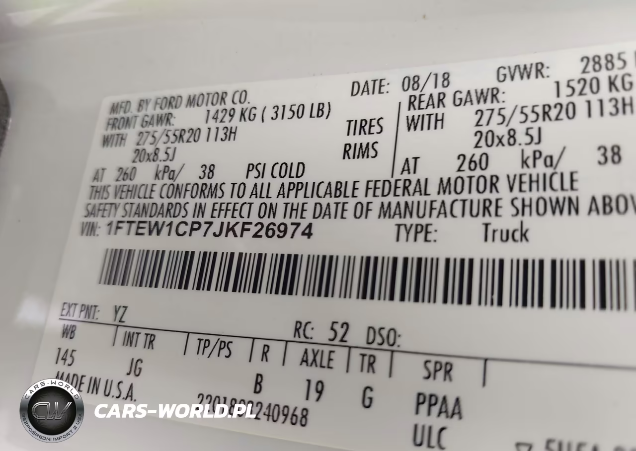 2018 Ford F-150 Xl VIN:1FTEW1CP7JKF26974 - 9