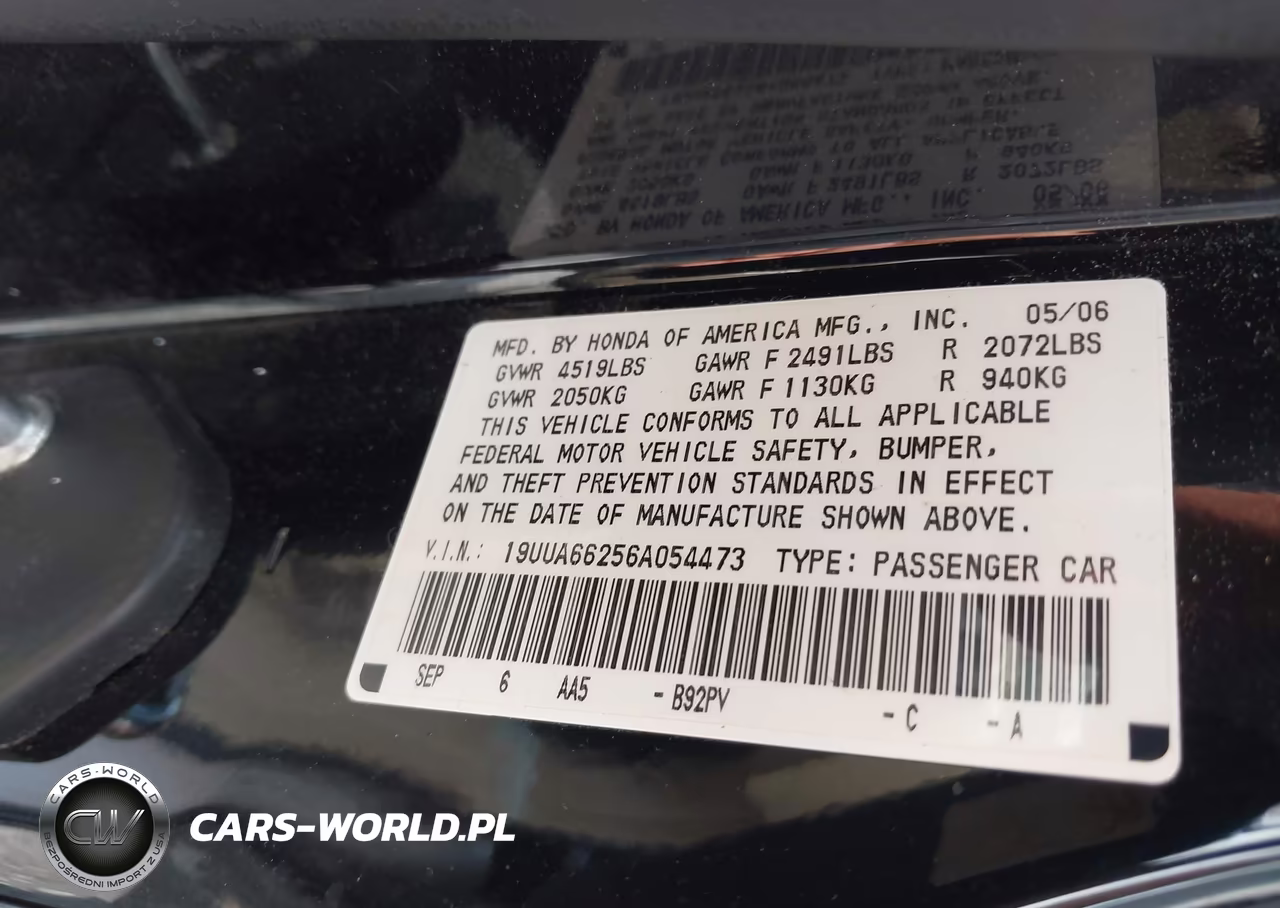 2006 Acura Tl VIN:19UUA66256A054473 - 9