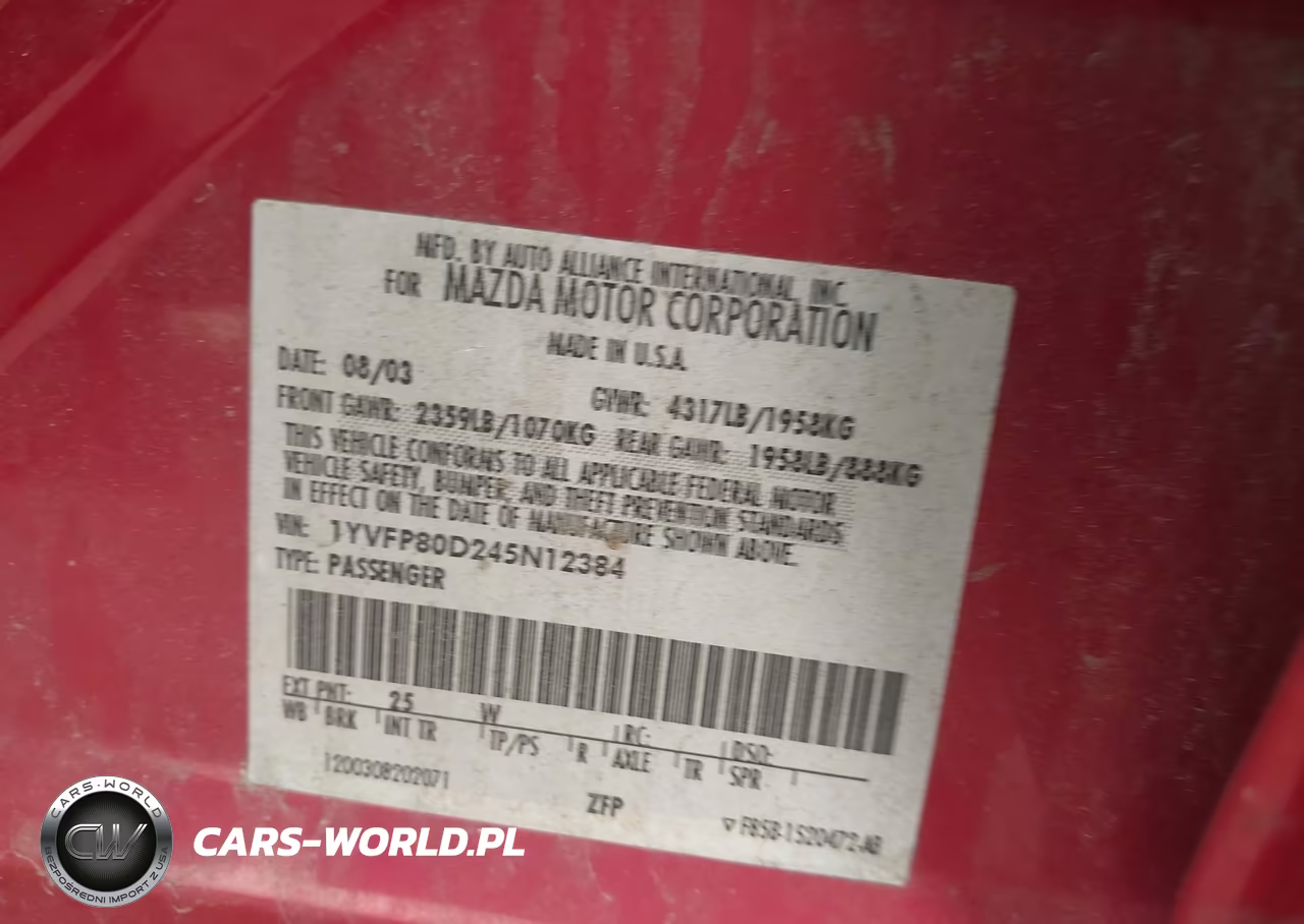 2004 Mazda Mazda6 S VIN:1YVFP80D245N12384 - 9