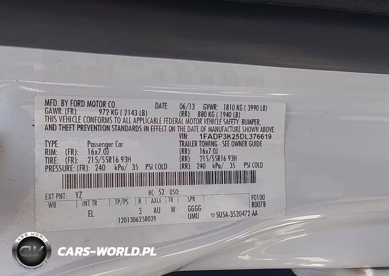 2013 Ford Focus Se VIN:1FADP3K25DL376619 - 9